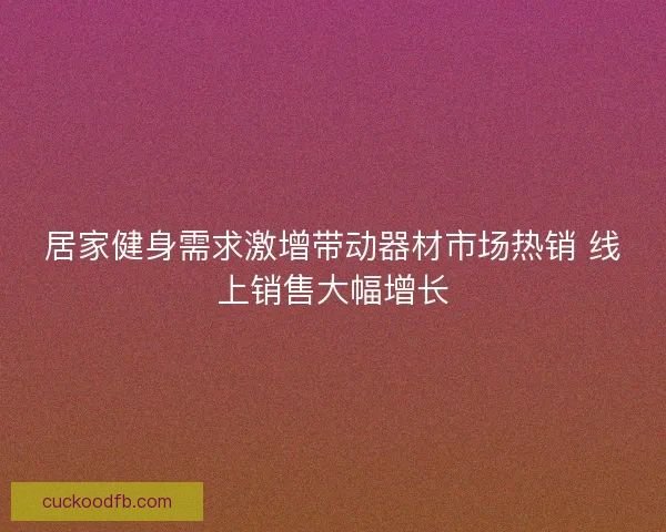 居家健身需求激增带动器材市场热销 线上销售大幅增长
